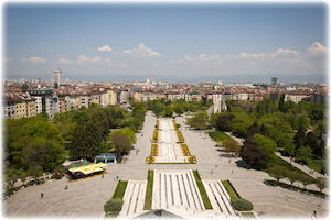 Blick auf die Stadt Sofia.