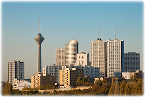 Blick auf die Skyline von Teheran.