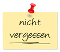 Notiz mit Nicht vergessen