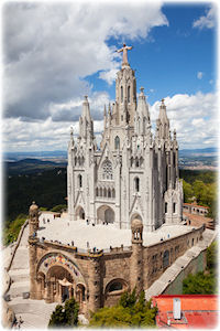 Die Church of the Sacred Heart of Jesus in Barcelona, Spanien.