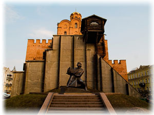 Das Yaroslaw der Weise Monument in Kiew.