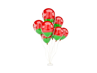 Ballons mit der Flagge Weißrusslands.