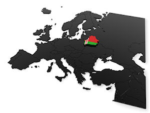 Position von Weißrussland auf der Karte.