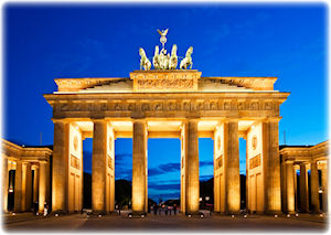 Das Brandenburger Tor ist ein Wahrzeichen Berlins. Aufnahme des Brandenburger Tors.